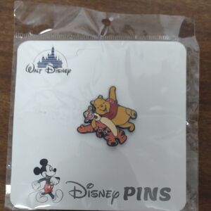 Disney Winnie the Pooh and Tigger Enamel Pin - Red and Yellow